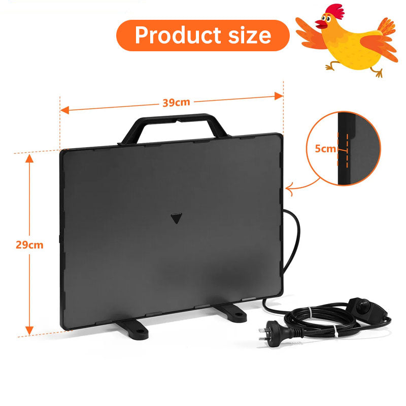 160W Thermostatic Heating Panel for Chicken Coop, 0-99°C Radiant Heater for Poultry Winter Farm