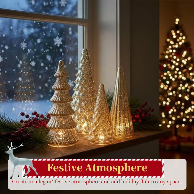 5-Piece Set 3D Printed Light-Up Trees with Upgraded LEDs for Tabletop Decor