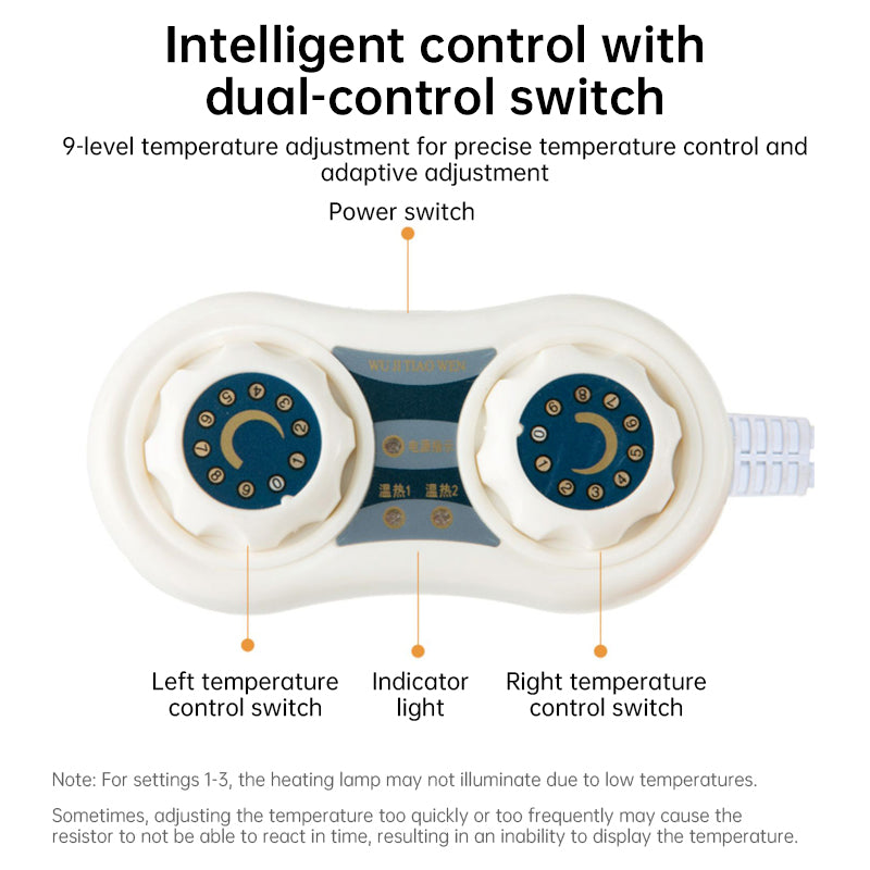 Heated Seat Cushion, 220V Electric Mat, Office Chair Warmer, Smart Timer, Integrated Backrest